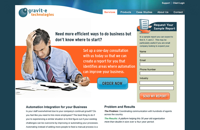 Gravit-E Technologies Landing Page